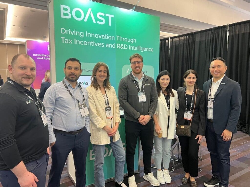 Boast CEO Imad Jebara and the Vancouver team at InnovateWest 2024.